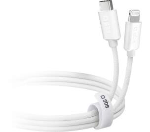 SBS USB-C/Lightning MFi bílý datový kabel 1,5 m