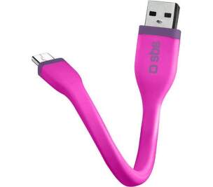 SBS 0,12m růžový datový micro USB kabel