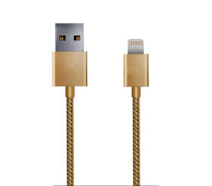 Winner datový kabel MFI Lightning 1 m zlatý