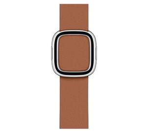Apple Watch 40 mm kožený řemínek s magnetickou přezkou střední, sedlově hnědý
