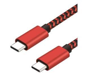 Winner USB-C/USB-C 1m 3A červený datový kabel