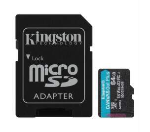 Kingston Canvas Go Plus 64 GB microSDXC U3 V30 + SD adaptér
