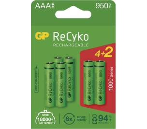 GP ReCyko HR03 (AAA) 950 mAh 6 ks