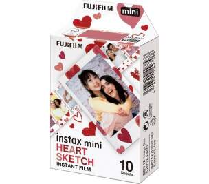 Fujifilm Instax Mini Heart Sketch fotopapír 10 ks
