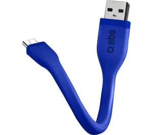 SBS datový kabel Micro USB 0,12 m modrý