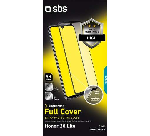 SBS Full Cover tvrzené sklo pro Honor 20 Lite, černá