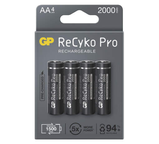 GP ReCyko Pro HR06 (AA) 2000 mAh, 4 ks