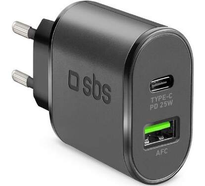 SBS adaptér USB AFC/USB-C PD 25W černý
