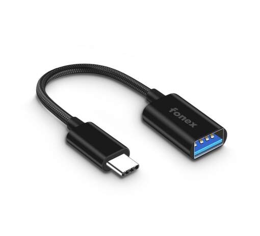 Fonex OTG redukce USB-C/USB 10 cm černá