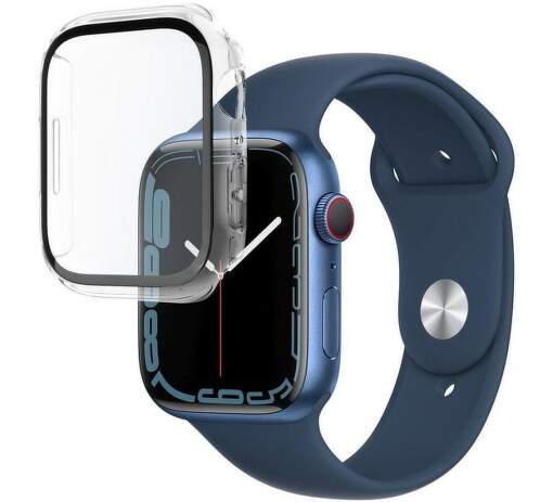 Fixed Pure ochranné pouzdro s temperovaným sklem pro Apple Watch 41 mm/Series 8 41 mm transparentní