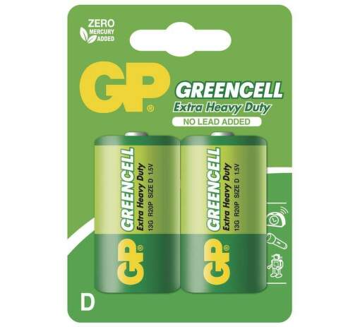 GP Greencell R20 (D), 2 ks