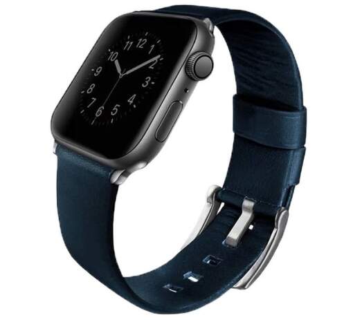 Uniq Mondain řemínek pro Apple Watch 44 mm, modrá