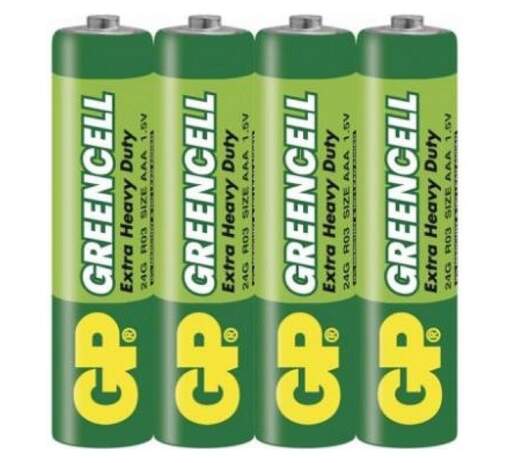 GP Greencell AAA zinkové batérie 4ks
