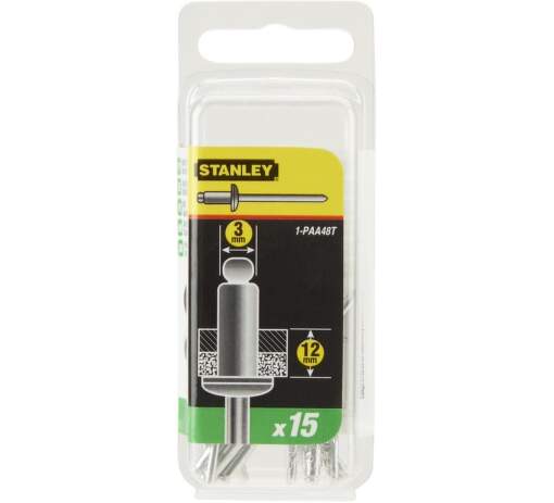 Stanley hliníkové trhacie nity 3×12 mm 15 ks