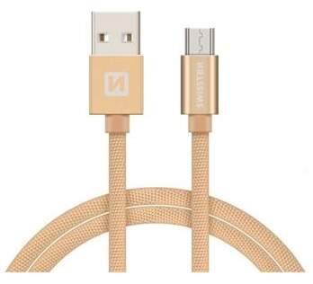 Swissten kabel USB/Micro USB 2,0 m, zlatá