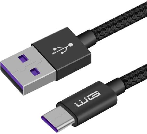 Winner USB-C kabel 5A 1 m, černá