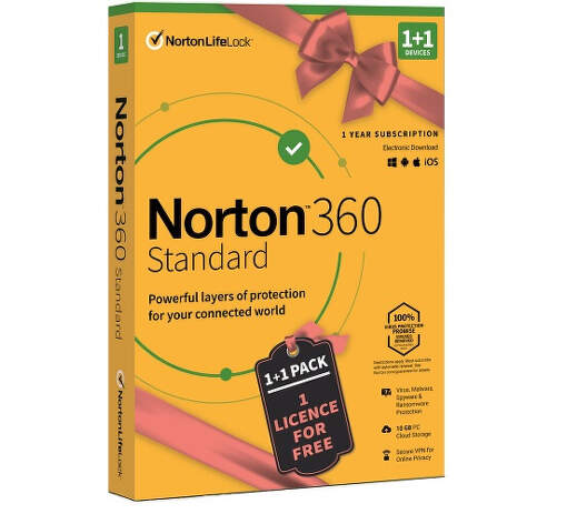 Norton 360 Standard 1Z/1R + 1 licence zdarma
