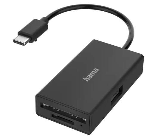 Hama 200126 USB-A hub/čtečka karet SD/microSD černý