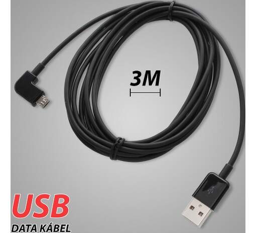 Mobilnet Micro USB kabel 3m, černý
