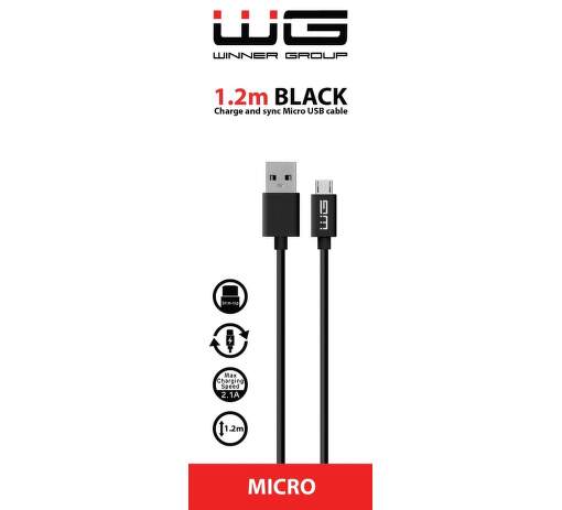 Winner Micro USB/USB kabel 1,2 m černý