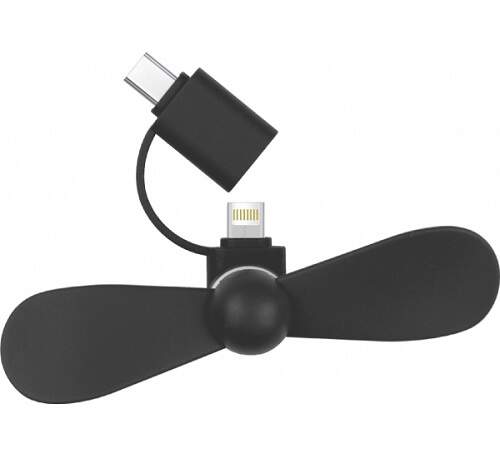Bsmart ventilátor USB-C/Lightning, černá