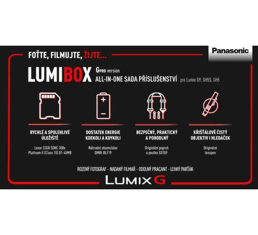 Panasonic LumiBox sada příslušenství pro G-pro verze pro Lumix G9, GH5 a GH5S