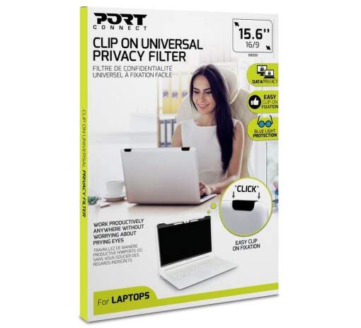 Port Connect Privacy Filter 2D 15,6" Clip On