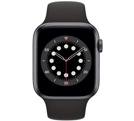 Apple Watch Series 6 GPS 44 mm vesmírné šedý hliník s černým sportovním  řemínkem