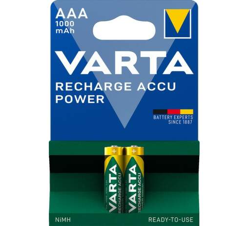VARTA Recharge Accu Power AAA 1000 mAh R2U 2ks