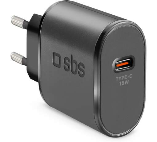 SBS síťová nabíječka USB-C 15 W AFC černá